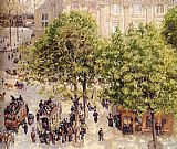 Place du Theatre Francais by Camille Pissarro